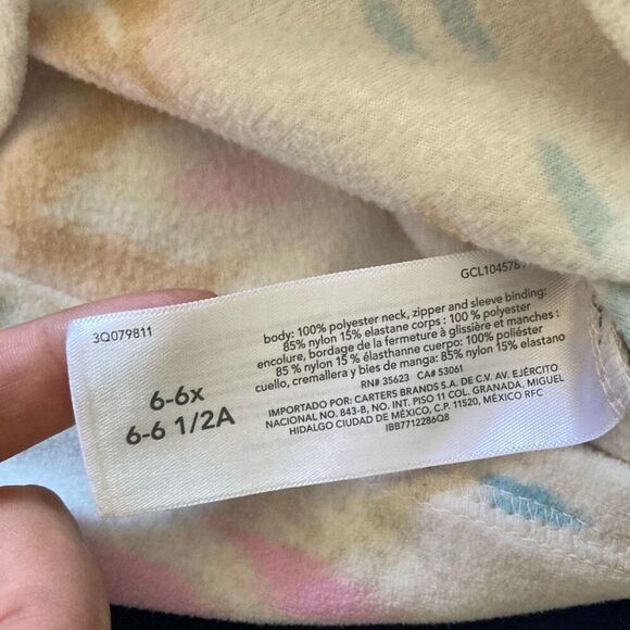 Osh Gosh b’gosh Girls Fleece Winter Pullover Sweater Cream size Small 6 6X - Picture 4 of 5